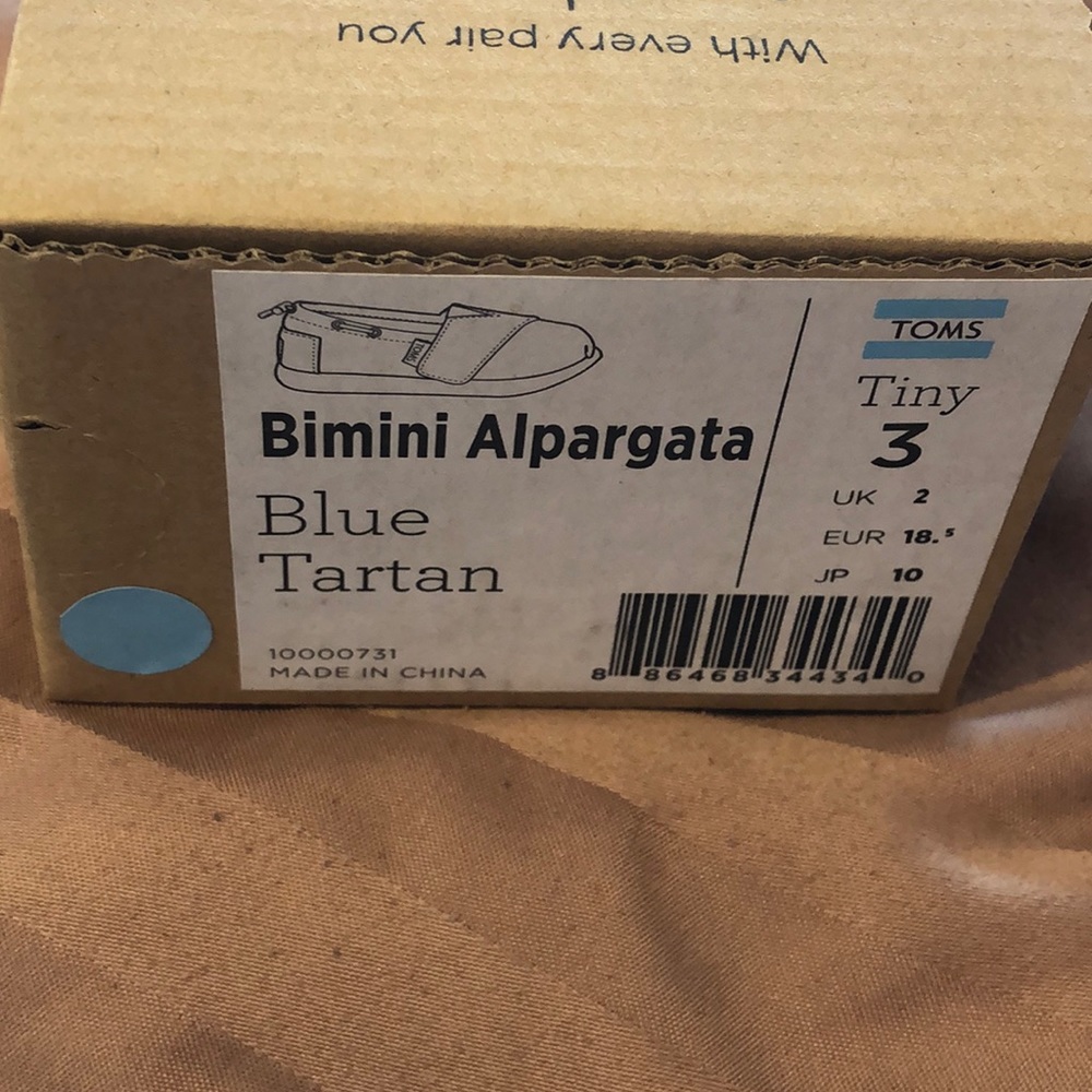 Toms size Tiny 3 Bimini Alpargata